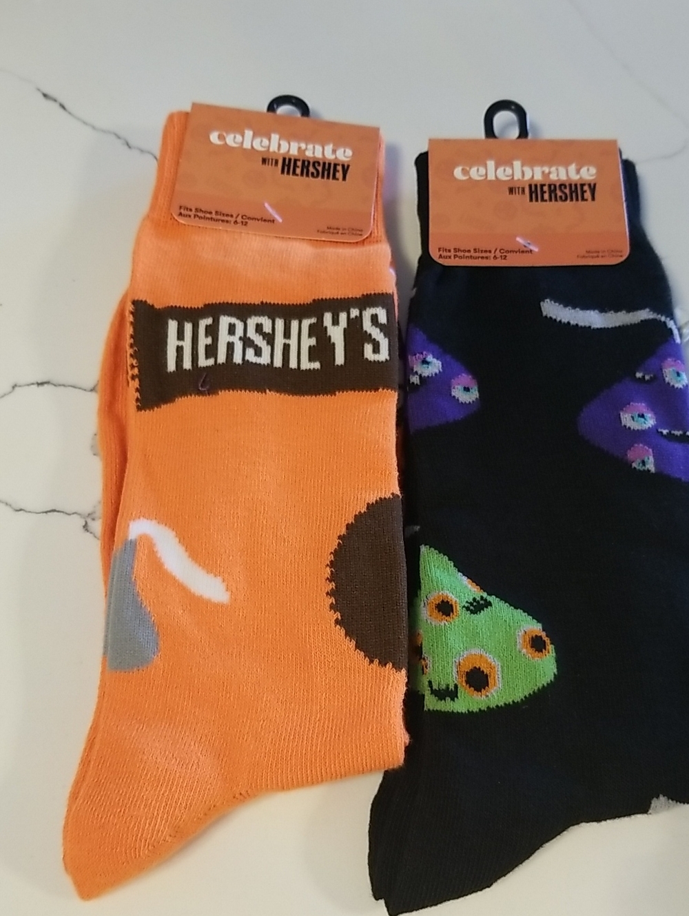 Hershey's Orange Novelty Men's Athletic Socks - Celebrate Collection